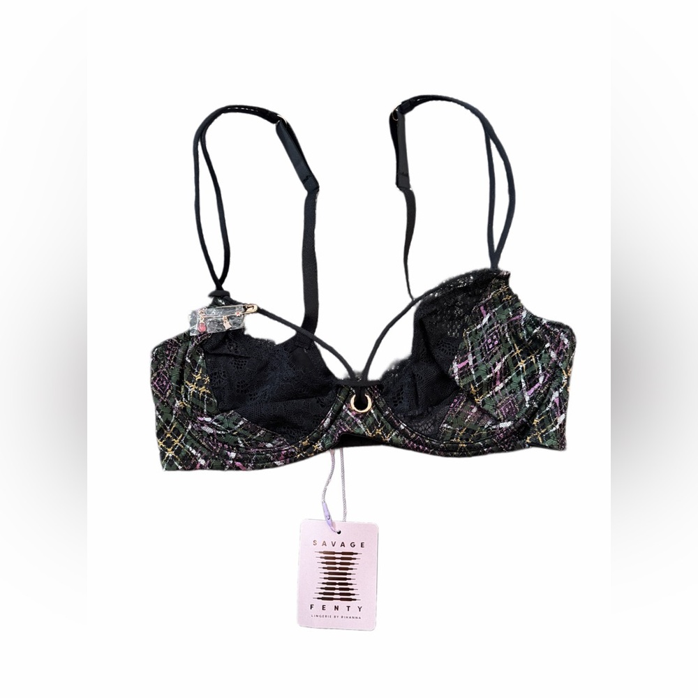 Fenty Plaid Lace Bra 34D